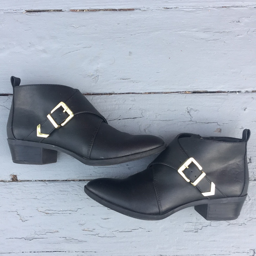 Black ankle booties